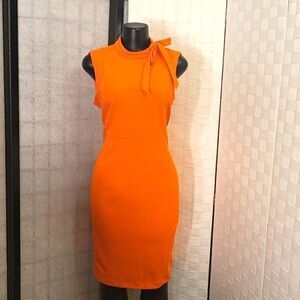 BRAND NEW  CALVIN KLEIN PETITE SCUBA CREPE TIE-NECK SLEEVELESS WOMEN'S DRESS